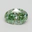 2.01 Ct. Fancy Vivid Green Oval Lab Grown Diamond