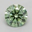 0.70 Ct. Fancy Vivid  Green Round Lab Grown Diamond