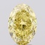 4.15 Ct. Fancy Vivid  Yellow Oval Lab Grown Diamond