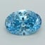 3.06 Ct. Fancy Vivid  Blue Oval Lab Grown Diamond
