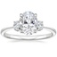 Platinum Sonata Three Stone Diamond Ring, smalltop view