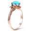 The Laysa Ring, smalltop view on a hand
