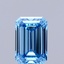 0.93 Ct. Fancy Vivid Blue Emerald Lab Grown Diamond