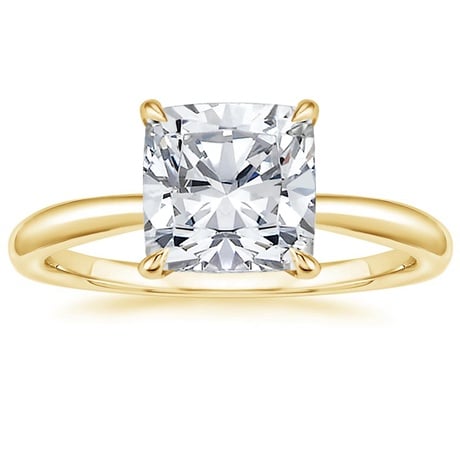 18K Yellow Gold Freesia Ring with Sia Diamond Open Ring