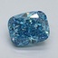 2.18 Ct. Fancy Vivid Blue Cushion Lab Grown Diamond
