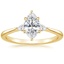 18K Yellow Gold Aria Three Stone Diamond Ring (1/10 ct. tw.), smalltop view