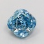 1.21 Ct. Fancy Vivid Blue Cushion Lab Grown Diamond