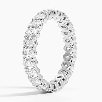 Low Profile Oval Eternity Lab Diamond Ring (2 ct. tw.) in Platinum