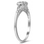 The Tarrah Ring, smalltop view on a hand