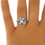 The Rylie Ring, smalltop view on a hand