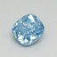 0.50 Ct. Fancy Vivid Blue Cushion Lab Grown Diamond