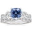 Platinum Three Stone Luxe Willow Diamond Ring with Luxe Winding Willow Diamond Ring