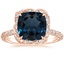 14K Rose Gold Nova Halo Diamond Ring (1/2 ct. tw.), smalltop view