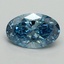 1.00 Ct. Fancy Vivid Blue Oval Lab Grown Diamond