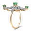 The Oana Ring, smalltop view on a hand