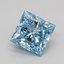 0.55 Ct. Fancy Vivid Blue Princess Lab Grown Diamond