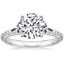 18K White Gold Luxe Celtic Love Knot Diamond Ring, smalltop view