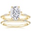 18KY Moissanite Alena Diamond Bridal Set, smalltop view