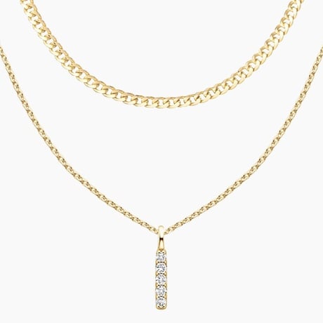 The Luminary Link Chain and Diamond Necklace Set