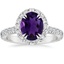 18K White Gold Sienna Halo Three-Quarter Coverage Diamond Ring (3/4 ct. tw.), smalltop view