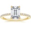 18K Yellow Gold Perfect Fit Three-Quarter Diamond Ring (1/4 ct. tw.), smalltop view
