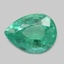 7.9x5.9mm  Green  Pear   Emerald