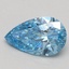 0.65 Ct. Fancy Vivid Blue Pear Lab Grown Diamond