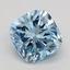 1.05 Ct. Fancy Vivid Blue Cushion Lab Grown Diamond