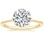 18K Yellow Gold Petite Elodie Eight-Prong Solitaire Ring, smalltop view