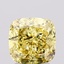 2.22 Ct. Fancy Vivid Yellow Cushion Lab Grown Diamond