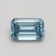 0.99 Ct. Fancy Intense Greenish Blue Emerald Lab Grown Diamond