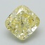 1.38 Ct. Fancy Intense Yellow Cushion Lab Grown Diamond