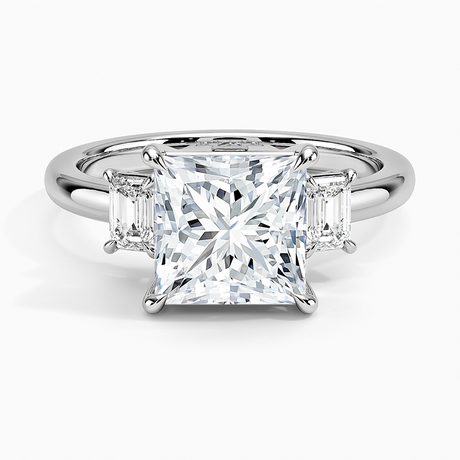 18K White Gold Petite Rhiannon Three Stone Diamond Ring (1/4 ct. tw.)