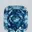3.51 Ct. Fancy Vivid Blue Cushion Lab Grown Diamond