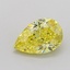 1.52 Ct. Fancy Vivid Yellow Pear Lab Grown Diamond