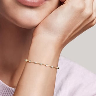 Mixed Spaced Lab Diamond Tennis Bracelet (2 ct. tw.)