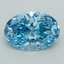 2.06 Ct. Fancy Vivid  Blue Oval Lab Grown Diamond