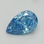 1.26 Ct. Fancy Vivid Blue Pear Lab Grown Diamond