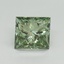 2.05 Ct. Fancy Vivid Green Princess Lab Grown Diamond