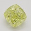 1.52 Ct. Fancy Intense Yellow Cushion Diamond
