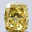 1.55 Ct. Fancy Vivid Yellow Cushion Lab Grown Diamond