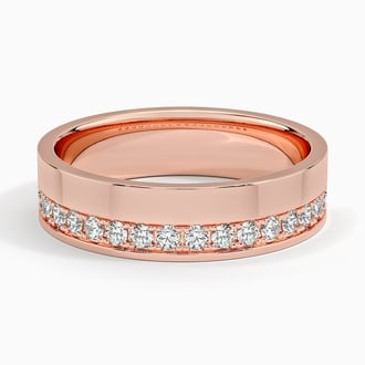 Austin Diamond 5.5mm Wedding Ring (1/3 ct. tw.) in 14K Rose Gold