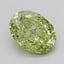 1.52 Ct. Fancy Vivid  Green Oval Lab Grown Diamond