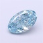 1.0 Ct. Fancy Vivid Blue Oval Lab Grown Diamond