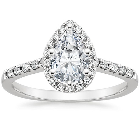 18K White Gold Odessa Diamond Ring (1/5 ct. tw.) with Sonora Diamond Ring (1/8 ct. tw.)