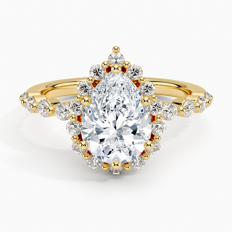 18K Yellow Gold Marseille Halo Diamond Ring (1/2 ct. tw.)