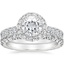 18KW Moissanite Luxe Sienna Halo Diamond Bridal Set (1 3/8 ct. tw.), smalltop view