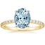 18K Yellow Gold Petite Shared Prong Three-Quarter Coverage Diamond Ring (1/3 ct. tw.), smalltop view