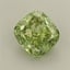 1.00 Ct. Fancy Vivid Green Cushion Lab Grown Diamond