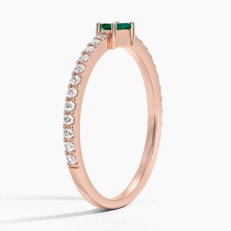 Rita Lab Grown Emerald and Diamond Ring